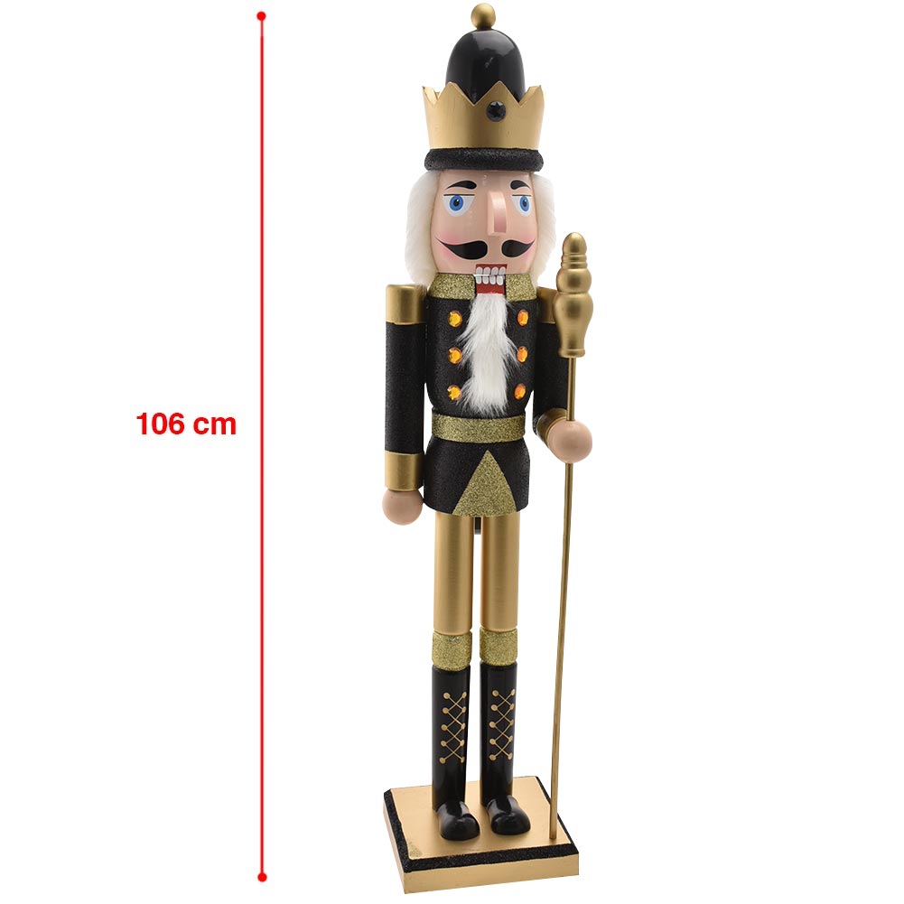 Soldato Schiaccianoci di Natale in Legno Altezza 106 cm Decorazioni Natalizie