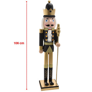 Soldato Schiaccianoci di Natale in Legno Altezza 106 cm Decorazioni Natalizie