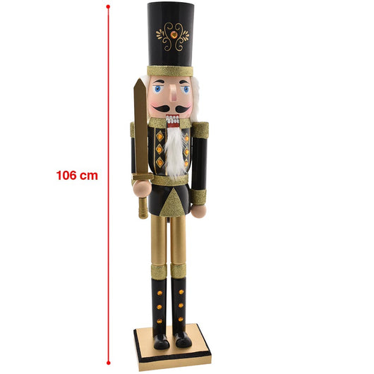 Soldato Schiaccianoci di Natale in Legno Altezza 106 cm Decorazioni Natalizie