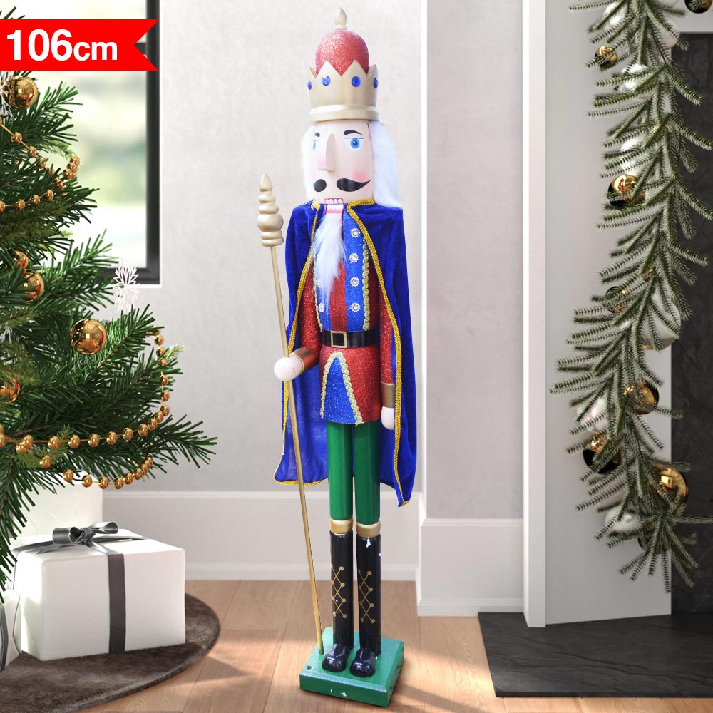 Soldato Schiaccianoci di Natale in Legno Altezza 106 cm Decorazioni Natalizie