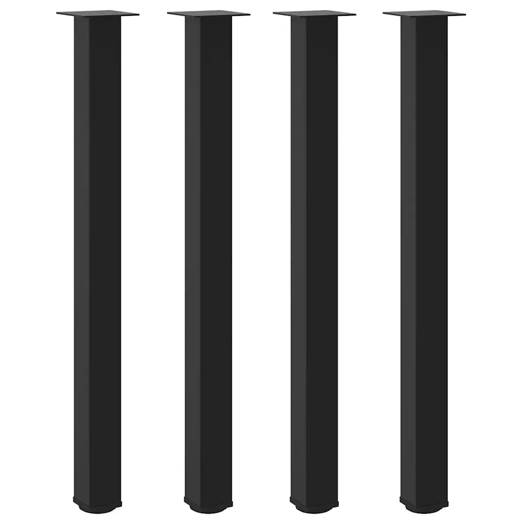 vidaXL Gambe per tavolo da bar 4 pz nere 110-112 cm in acciaio