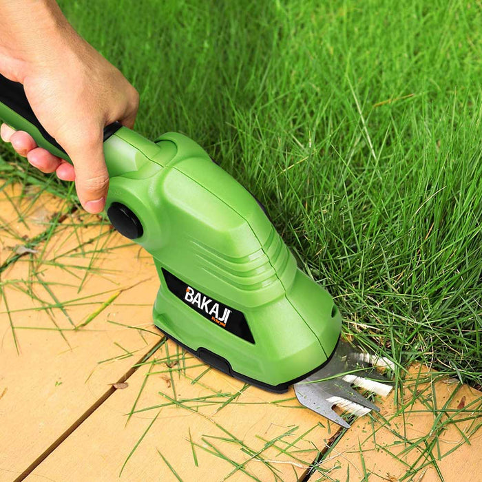 Forbici Cesoie Sfoltirami Elettrico a Batteria Tagliaerba Tagliasiepi USB 2 Lame