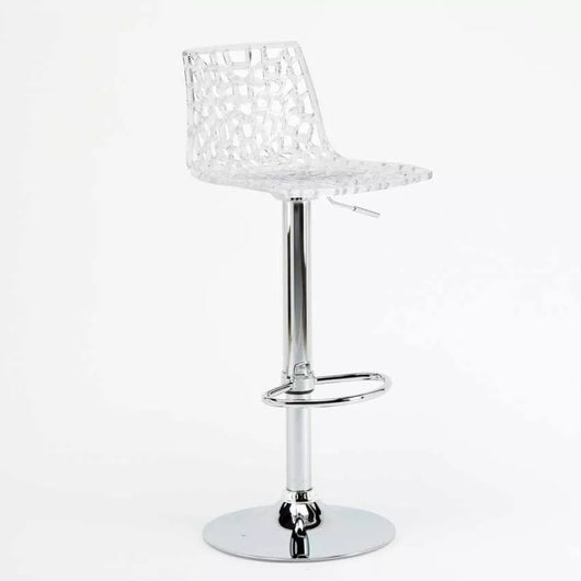 Sgabello Spider policarbonato a gas - Trasparente