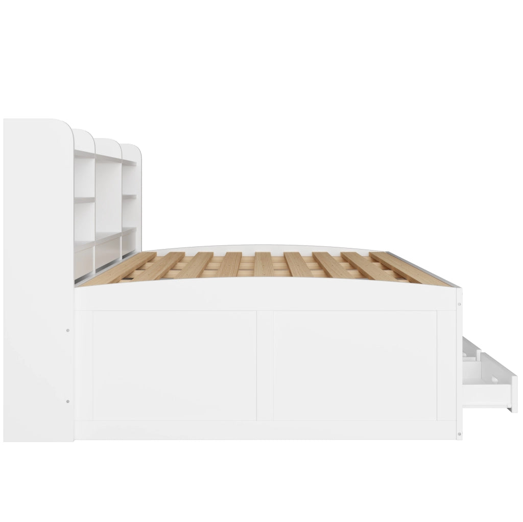 Letto multifunzionale con LED, 3 cassetti e ricarica USB + Type-C