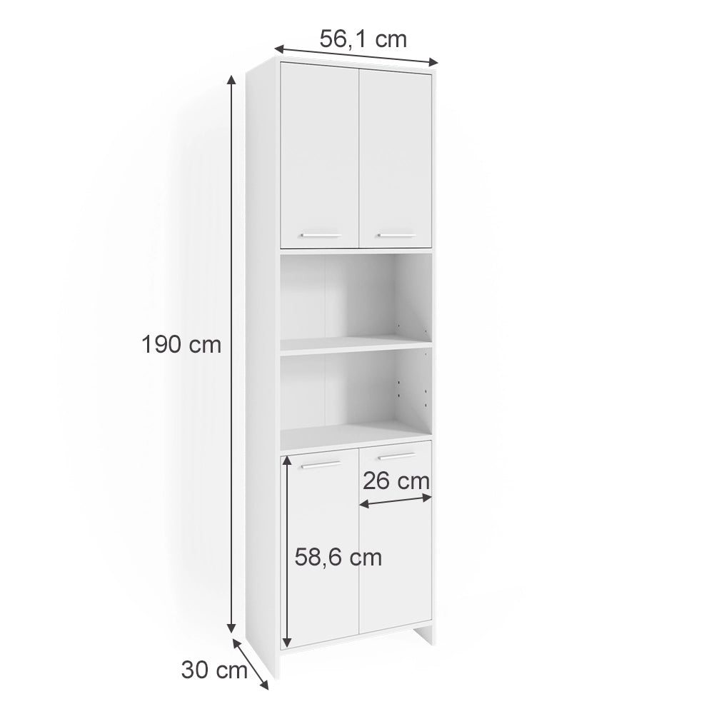 Vicco Armadio per il bagno Bianco 56.1 x 190 cm