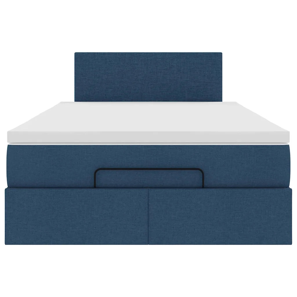 Pouf Letto con Materasso e LED Blu 120x200 cm in Tessuto 3312221
