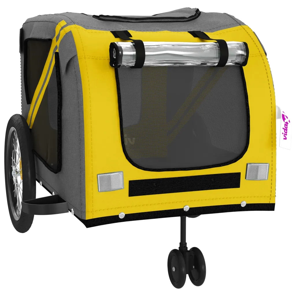 Rimorchio da Bici per Animali Giallo e Grigio Oxford e Ferro CFW5055425
