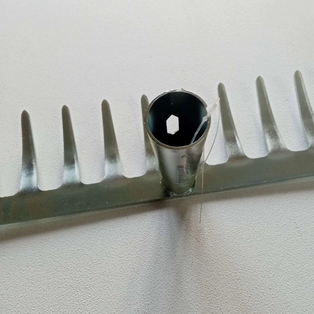 Banman rastrello di acciaio zincato a 14 denti larghezza 36cm senza manico