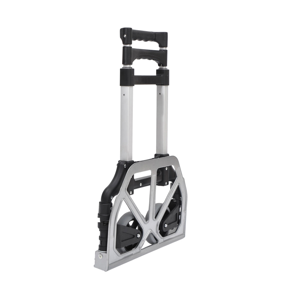 Carrello Pieghevole Portapacchi ¨C Xylo ¨C 70kg Maniglia Telescopica Regolabile 41x38.5x100cm Argento