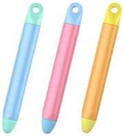 Pennarelli stilistici per bambini (lotto 3) – Punti in silicone, schermo protettivo, adatto per iPad, tablet e smartphone (rosa/arancione/blu)