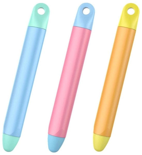 Pennarelli stilistici per bambini (lotto 3) – Punti in silicone, schermo protettivo, adatto per iPad, tablet e smartphone (rosa/arancione/blu)