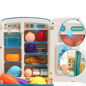 Frigorifero da Cucina Giocattolo Gioco per Bambini con Distributore di Ghiaccio