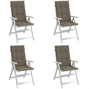 Cuscini Sedia Schiena Alta 4 Tortora MÃ©lange 120x50x4 Tessuto