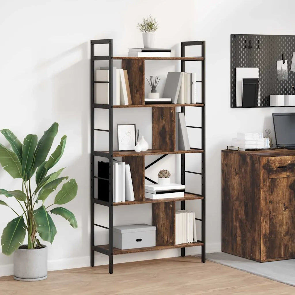 Libreria Rovere fumé 75 x 30 x 156 cm Legno multistrato 883960