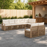 Set Divano da Giardino 8 pz Beige polyrattan 3435774