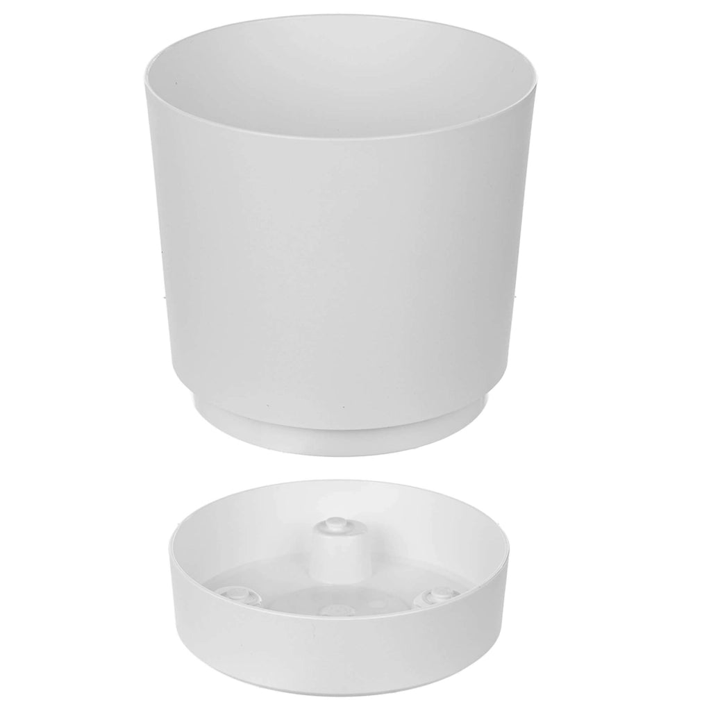 Vaso da fiori KADAX con supporto, rotondo, in plastica, 34,5 cm