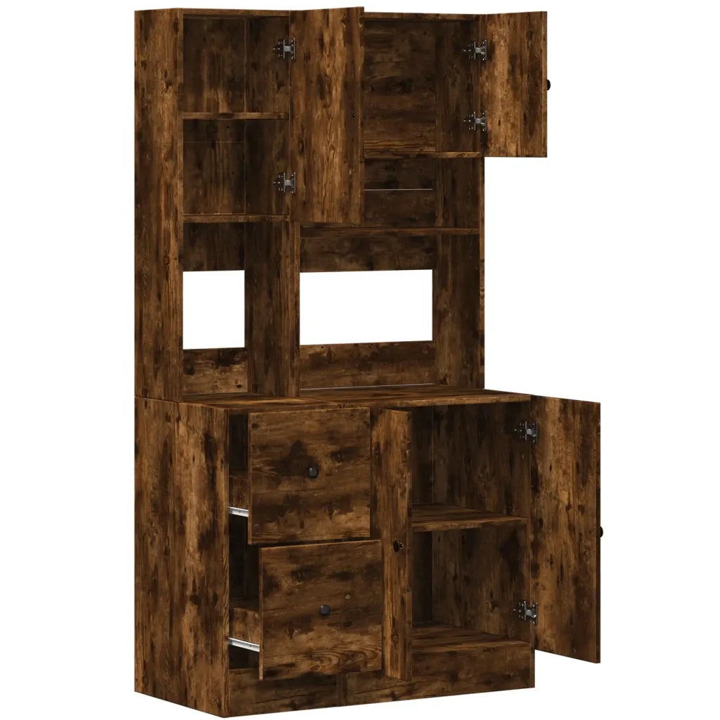 Mobile da Cucina Rovere Fumo 95x50x180 cm Legno Multistrato 3276536