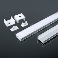 Kit di montaggio della striscia a LED con aluminio diffusore2000* 17,4* 7mm alloggiamento bianco