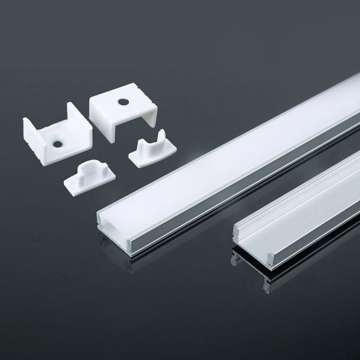 Kit di montaggio della striscia a LED con aluminio diffusore2000* 17,4* 7mm alloggiamento bianco