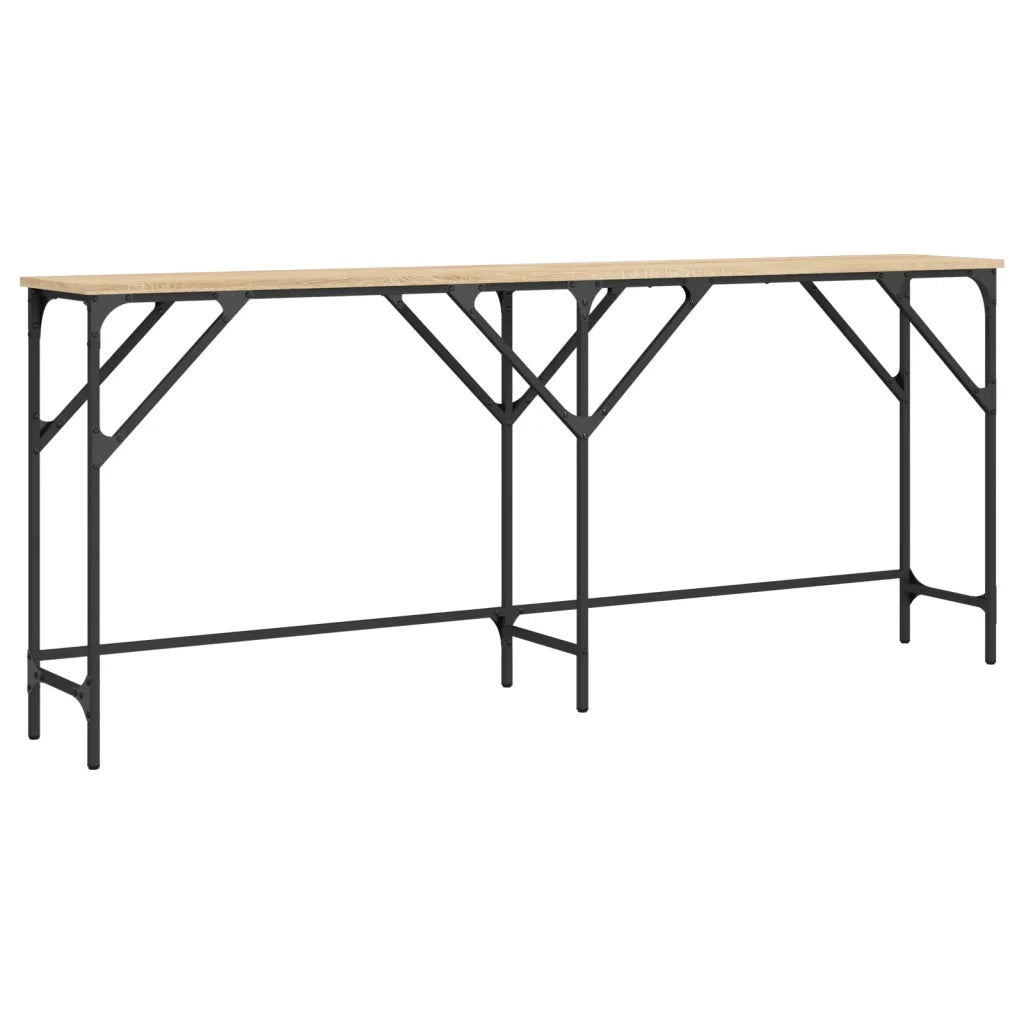 vidaXL Tavolo Consolle Rovere Sonoma 180x29x75 cm in Legno Multistrato