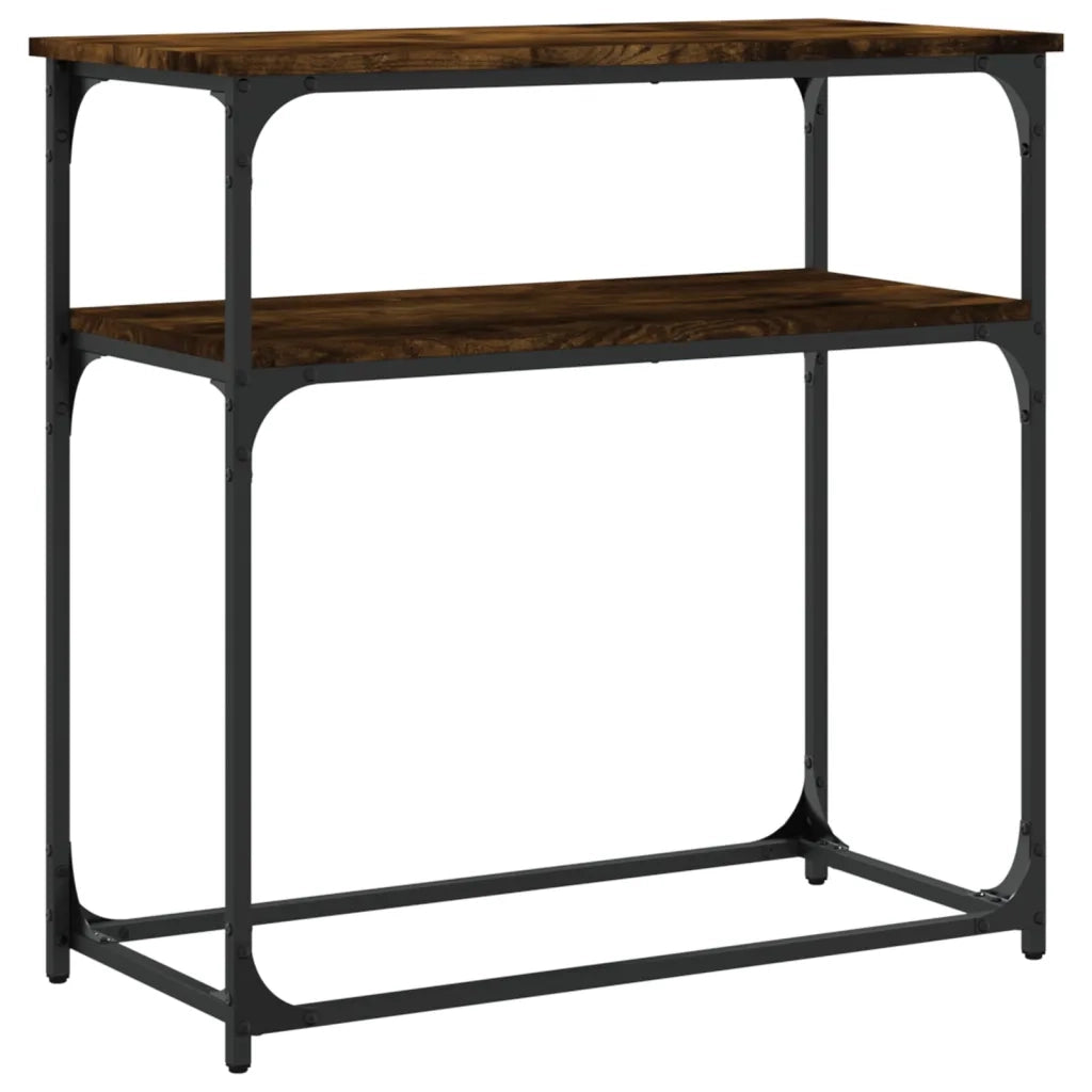 Tavolino Consolle-Tavolino da soggiorno-Tavolo Rovere Fumo 75x35,5x75cm in Legno Multistrato 561982