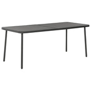 Set da Pranzo da Giardino 9 pz in Acciaio Grigio Scuro 46633