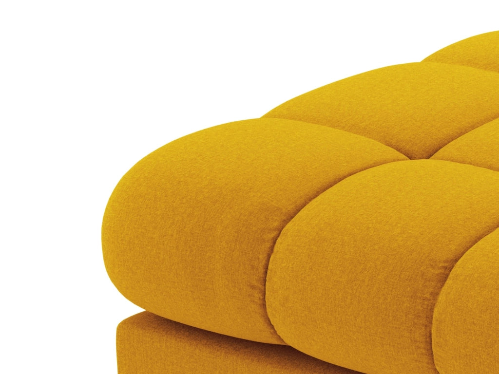 Cosmopolitan Design - Chaise longue destra "Bali" in tessuto strutturato giallo 