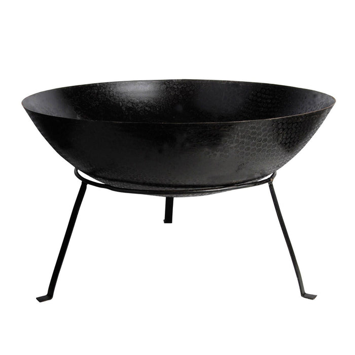 Braciere da Esterno Giardino Decorativo in Acciaio Nero Legna Barbecue Diana