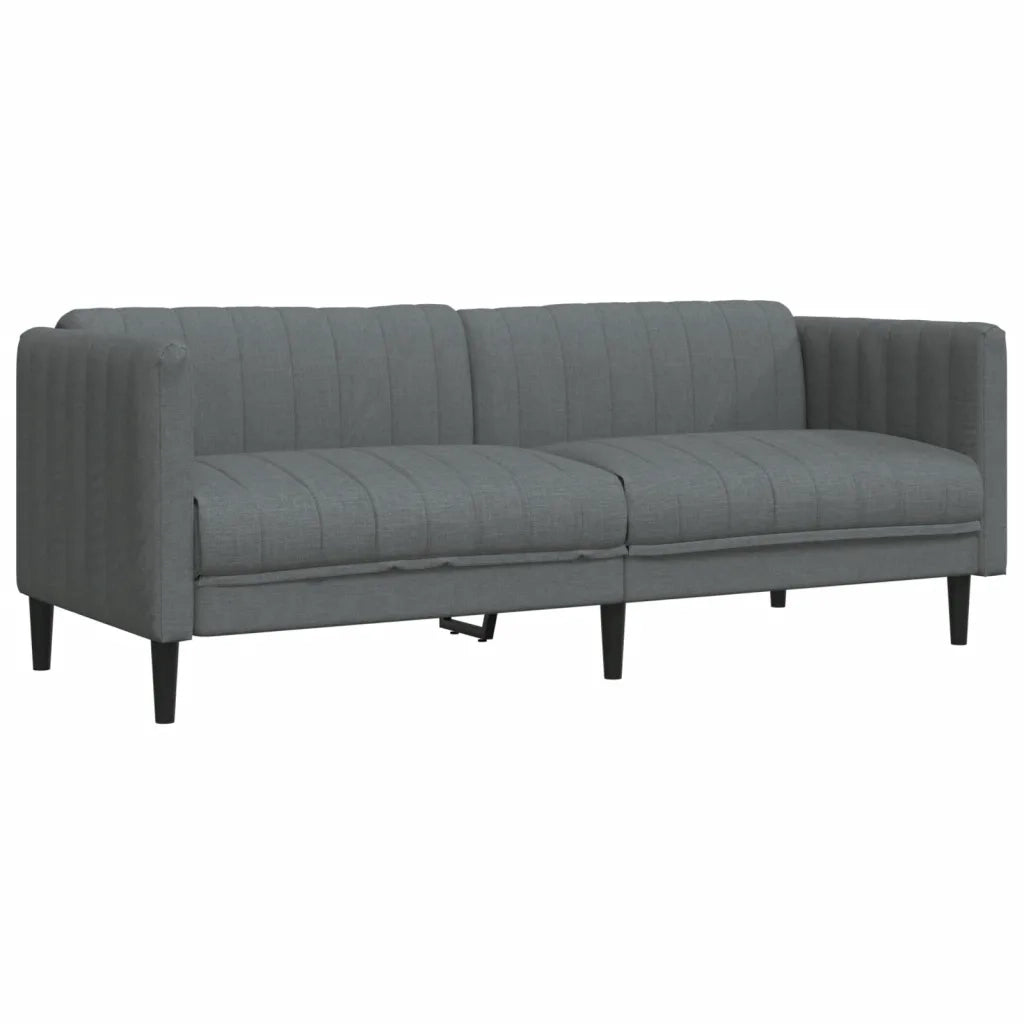 Divano | Divano da soggiorno | Sofa a 3 Posti Grigio Scuro in Tessuto