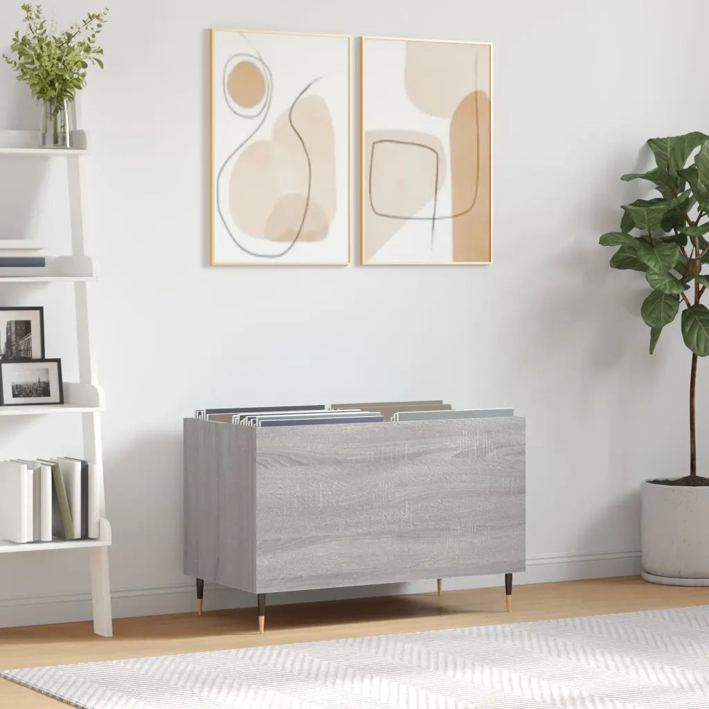 Mobile Porta Dischi Grigio Sonoma 74,5x38x48 Legno Multistratocod mxl 128880