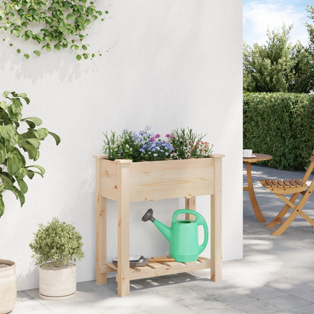 Fioriera per Giardino con Griglie 71x37x76 cm in Legno Massello di Pino