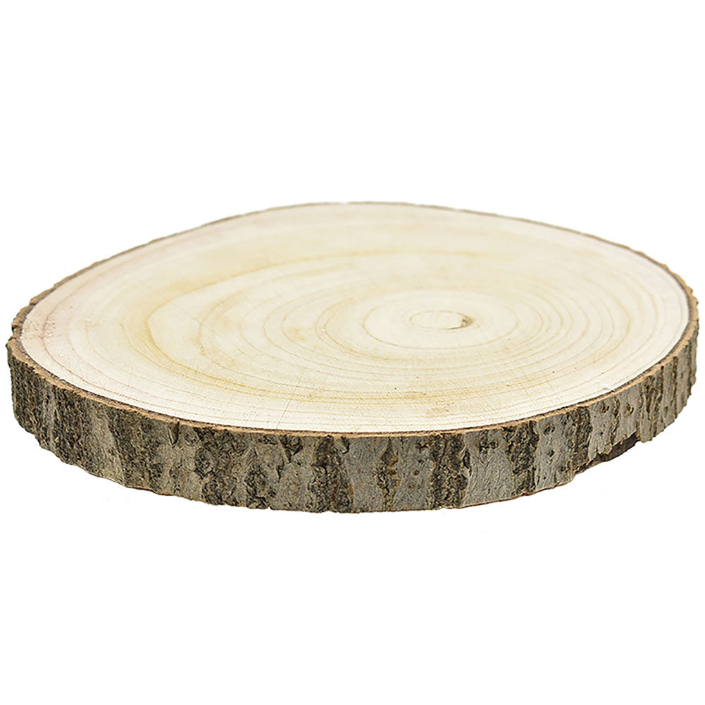 Centrotavola di Legno Base Dischi Tronco Decorazione Natalizia Diametro 20CM