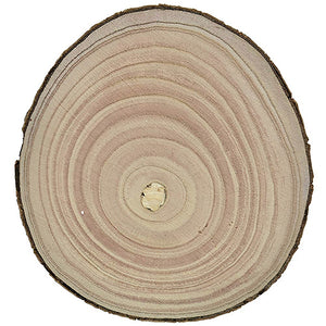 Centrotavola di Legno Base Dischi Tronco Decorazione Natalizia Diametro 20CM