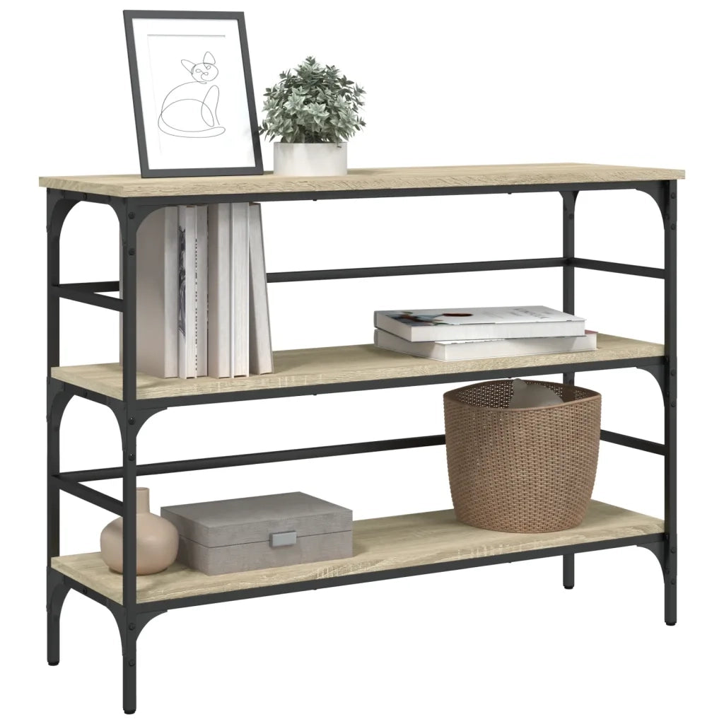 Tavolo Consolle Rovere Sonoma 100x32x75 cm in Legno Multistrato 839049