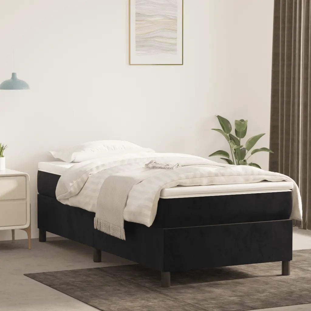 Giroletto a Molle Nero 90x190 cm in Tessuto cod mxl 76355