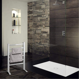 Scaldasalviette Termoarredo Elettrico per Bagno 2in1 da Parete e Terra 6 Barre