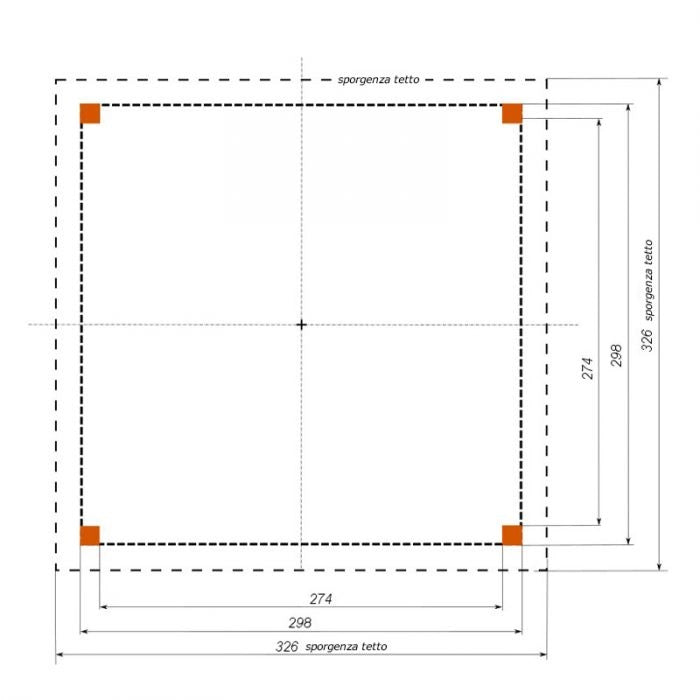 Gazebo a baldacchino in legno CANOPY LUX