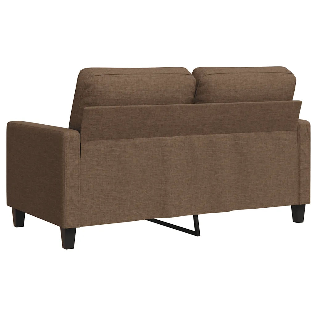 Divano a 2 Posti Marrone 120 cm in Tessuto 359158