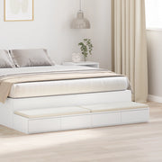 Cassetti per Letto Bianchi 135x36,5x16,5 cm in Legno Ingegnerizzato