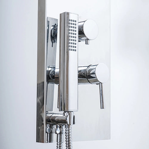 Parete attrezzata Trend inox lucido