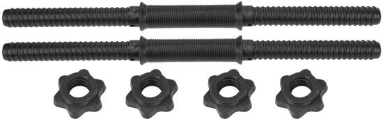 Set di manubri per allenamento a casa - 2 manubri - Sicuri e stabili - 45 cm x 24 mm - Manubri con maniglie - Adatto per allenamento a casa