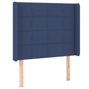 Testiera | Testata ad Orecchio Blu 103x16x118/128 cm in Tessuto