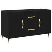 Credenza | Madia | Buffet da pranzo | Armadio da pranzo Rovere Nero 100 x 36 x 60 cm Legno multistrato