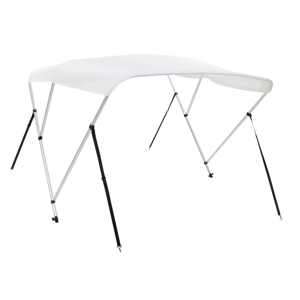 Bimini di Prua con Tendalino a 3 Archi Bianco 183x160x137 cm 92360