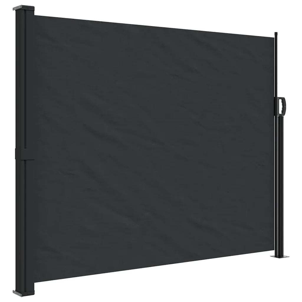 Tenda da Sole Laterale Retrattile-Tenda parasole per balcone per giardino Nera 160x300 cm