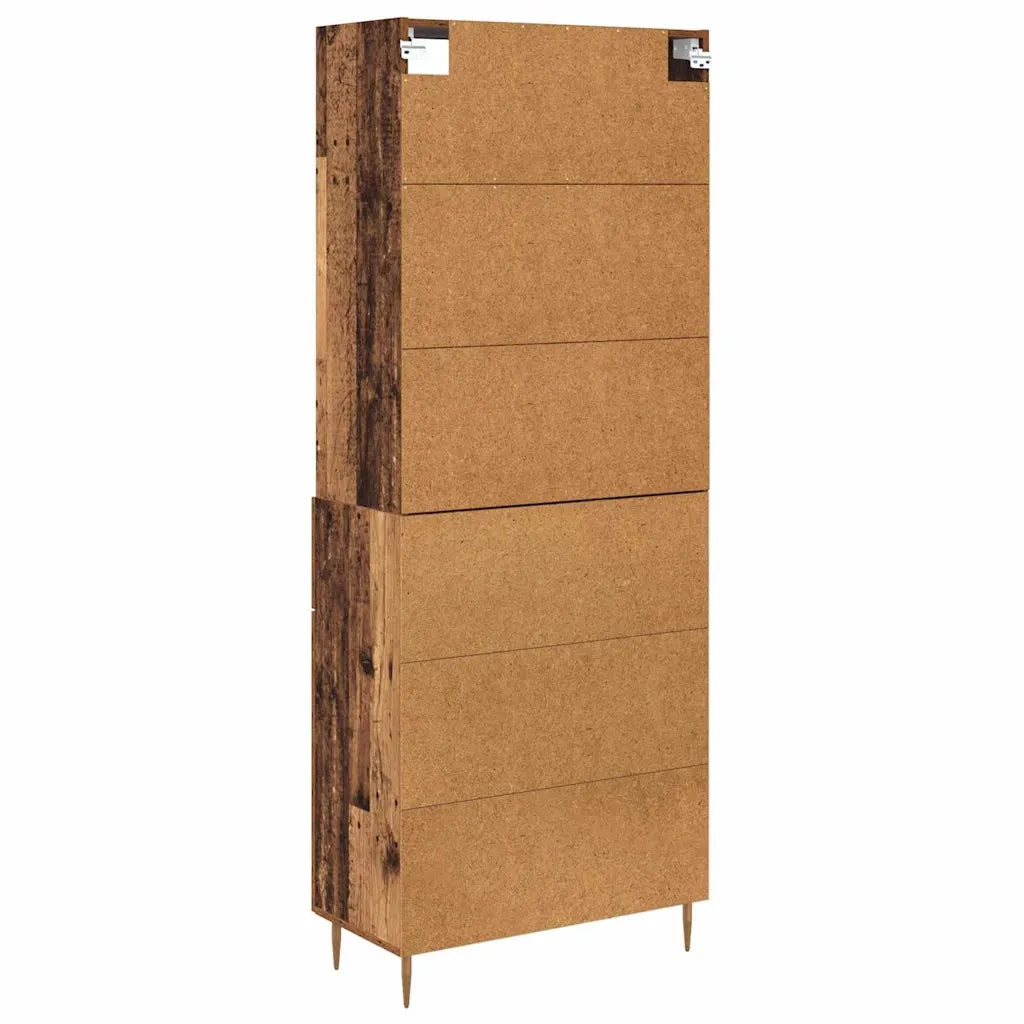 Credenza | Madia | Buffet da pranzo | Armadio da pranzo Legno vecchio 69,5 x 34 x 180 cm Legno multistrato