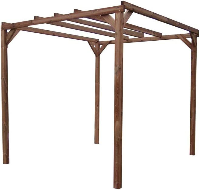 PERGOLA TETTOIA CARPORT FORESTA LEGNO TRATTATO ALTA TEMPERATURA CM 300X296