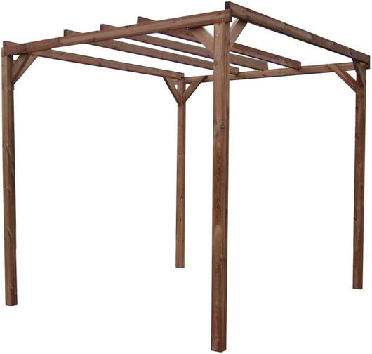 PERGOLA TETTOIA CARPORT FORESTA LEGNO TRATTATO ALTA TEMPERATURA CM 300X296