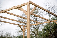 PERGOLA TETTOIA CARPORT FORESTA LEGNO TRATTATO ALTA TEMPERATURA CM 300X296