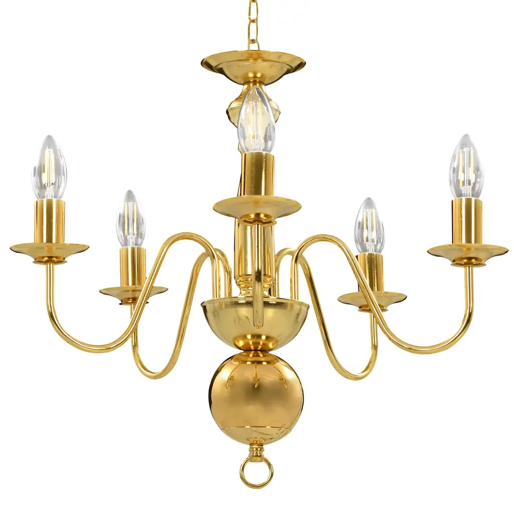 Lampadario Oro 5 Lampadine Attacco E14 CFW1316018